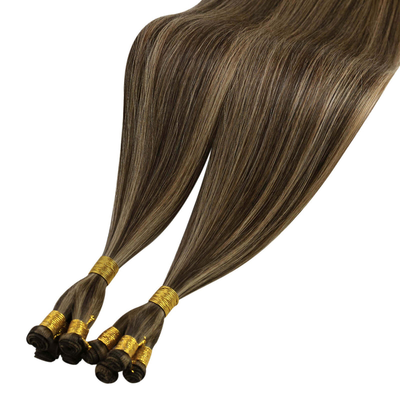 Load image into Gallery viewer, virgin human hair weft,hand tied weft hair extensions,human hair extensions,sew in hair extensions
