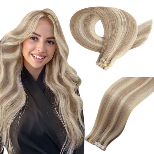 virgin human hair Highlight-Blonde-Hair-Weft-invisible_tape_in_extensions-tape_worm_in_humans-human_hair_tape_in_extensions