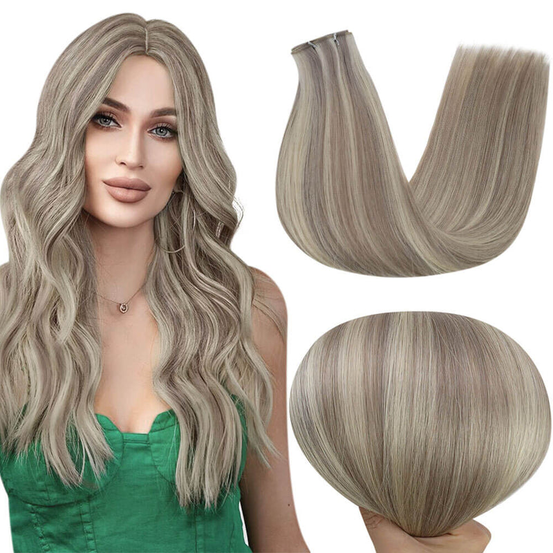 Load image into Gallery viewer, 100% Virgin human hair-human hair extensions-human hair-real human hair extensions-light brown hair--bundle hair-hair bundle-weft hair extensions-hair weft-hair-extensions-human hair extensions-human hair- weft-wefts-
