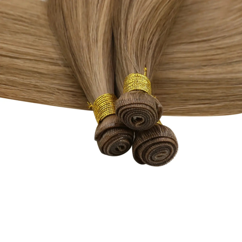 Load image into Gallery viewer, [New]Moresoo Virgin Invisible Genius Weft Brazilian Human Hair Bundles Chestnut Brown(#P6/10)
