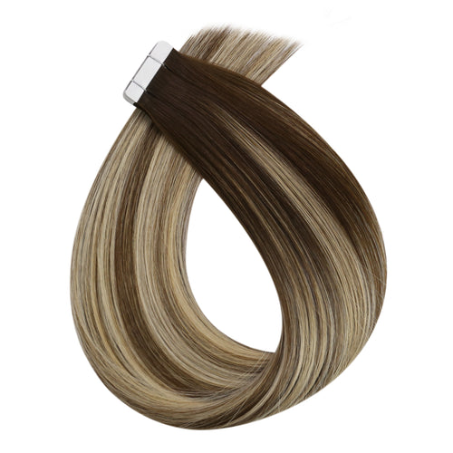 Moresoo Virgin Tape In Hair Extensions 100% Brazilian Human Hair (#4/8/4/22/800)