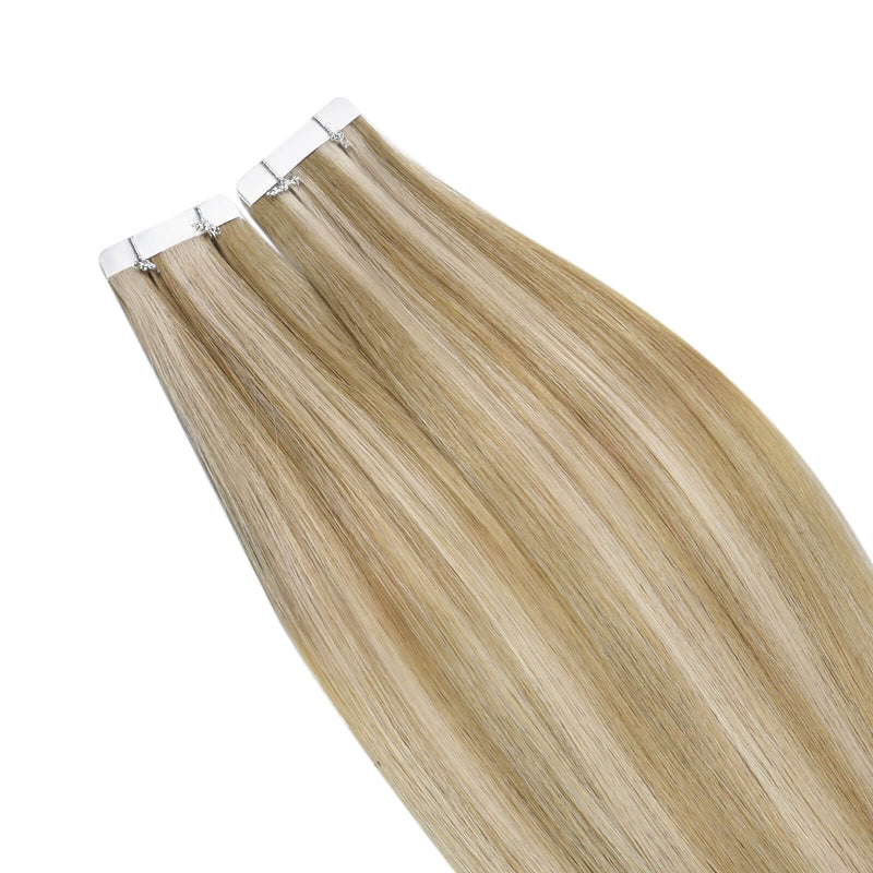 Load image into Gallery viewer, Moresoo Virgin Tape In Hair Extensions 100% Brazilian Human Highlight Hair (#P16/22)
