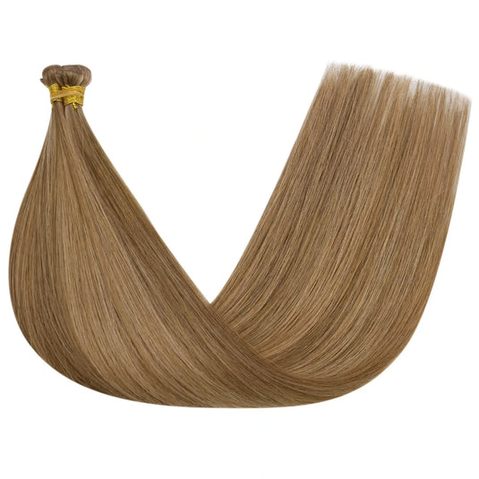 [New Color] Moresoo Virgin Invisible Genius Weft Brazilian Human Hair Bundles Chestnut Brown(