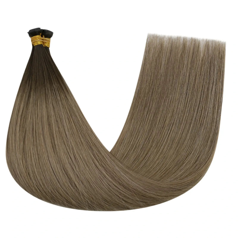 Load image into Gallery viewer, [New]Moresoo Virgin Invisible Genius Weft Brazilian Human Hair Bundles Brown (#R2/DXB/18)
