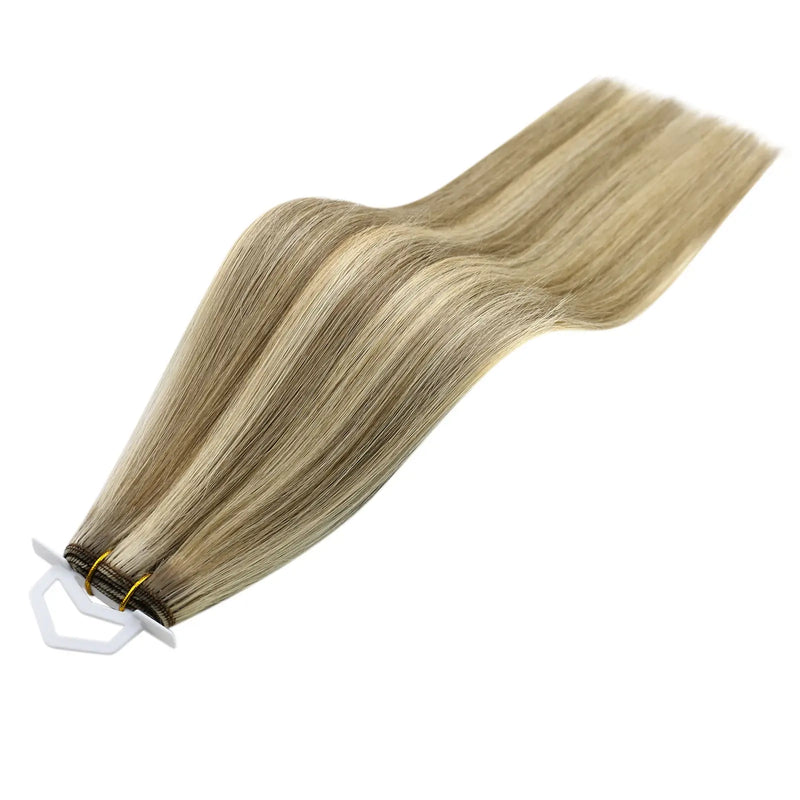 Load image into Gallery viewer, Moresoo Hair Weft Virgin Sew In Human Straight Hair Extensions Highlight Blonde Hair (#P8/60)
