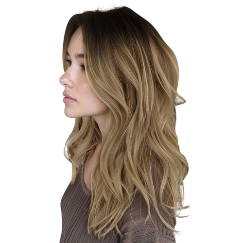 3-8-22-Balayage-Brown-PU-Hair-Weft-Sew-in-Hair-Extensions