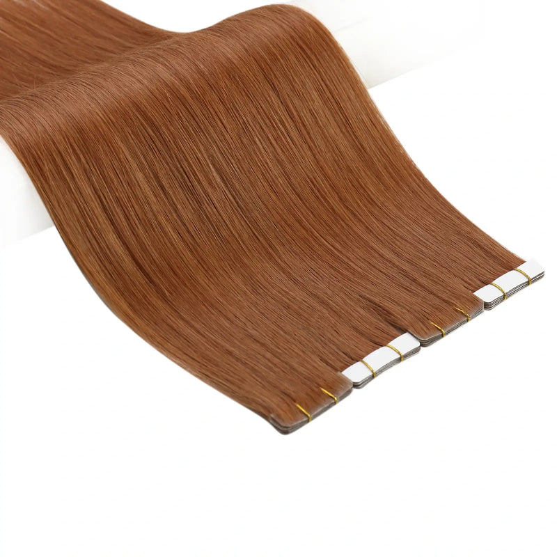 Load image into Gallery viewer, [New]Moresoo Virgin Injection Tape in Human Hair Extensions Copper Color (#33)
