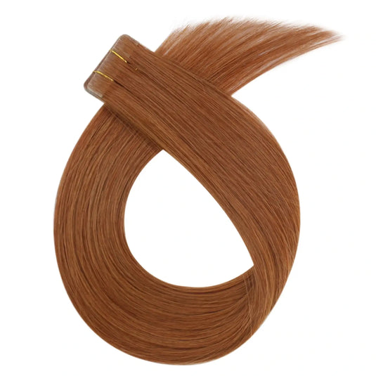 [New]Moresoo Virgin Injection Tape in Human Hair Extensions Copper Color (