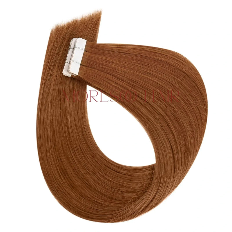 Load image into Gallery viewer, 【New Color】Moresoo Virgin Tape In Hair Extensions 100% Brazilian Human Copper Hair (#33)
