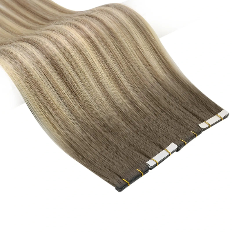 Load image into Gallery viewer, [New]Moresoo Virgin Injection Tape in Human Hair Extensions Balayage Brown Blonde(#5/7/20)
