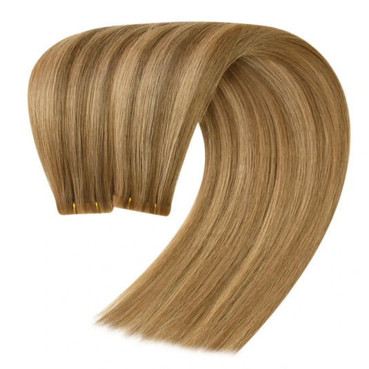 [New]Moresoo Virgin Injection Tape in Human Hair Extensions Brown Blonde (