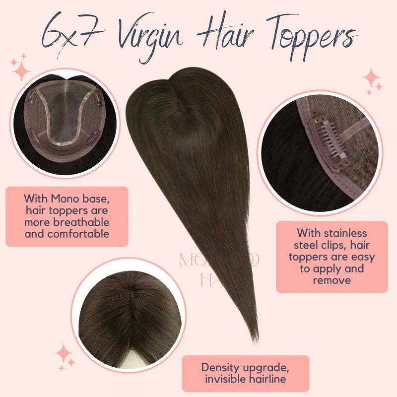 Load image into Gallery viewer, hair topper for thinning crown hair toppers for women hair pieces for women hair topper for thinning crown hair topper for women human hair toppers for women hair pieces for thinning hair 






 
