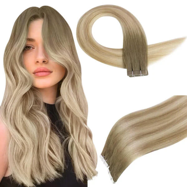 Load image into Gallery viewer, tape in hair balayage color for women-8-27-60-tape_in_hair_extensions-best_tape_in_hair_extensions
