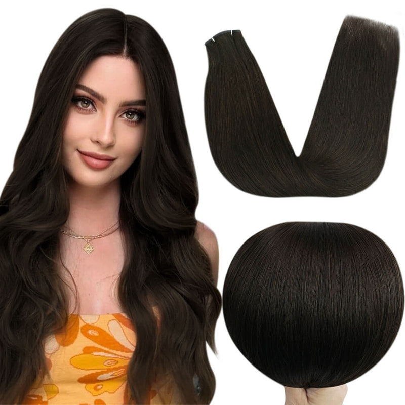 Load image into Gallery viewer, weft bundle human hair genius weft-how to braid in hair extensions-sewn in hair extensions-best human hair extensions-invisible hair extensions-seamless hair extensions-great lengths hair extensions-18 inch hair extensions
