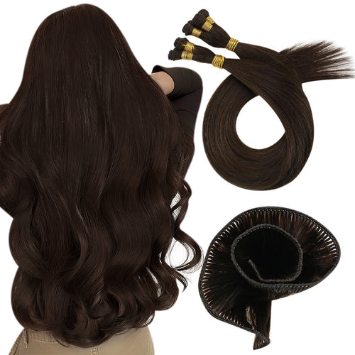 hand-made sew in hair weft，hand tied hair extensions,human hair,moresoo hair,human hair extensions,hand tied weft hair