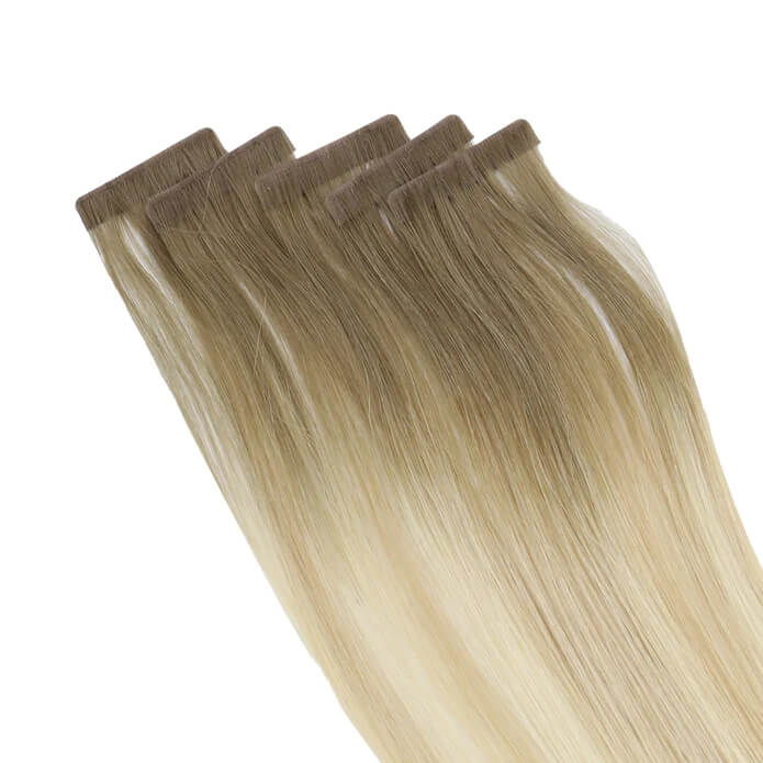 Load image into Gallery viewer, 22 Inch Tape Hair Extensions in blonde-20 inch hair extensions-16 inch hair extensions-thin hair extensions before and after-different types of hair extensions-
