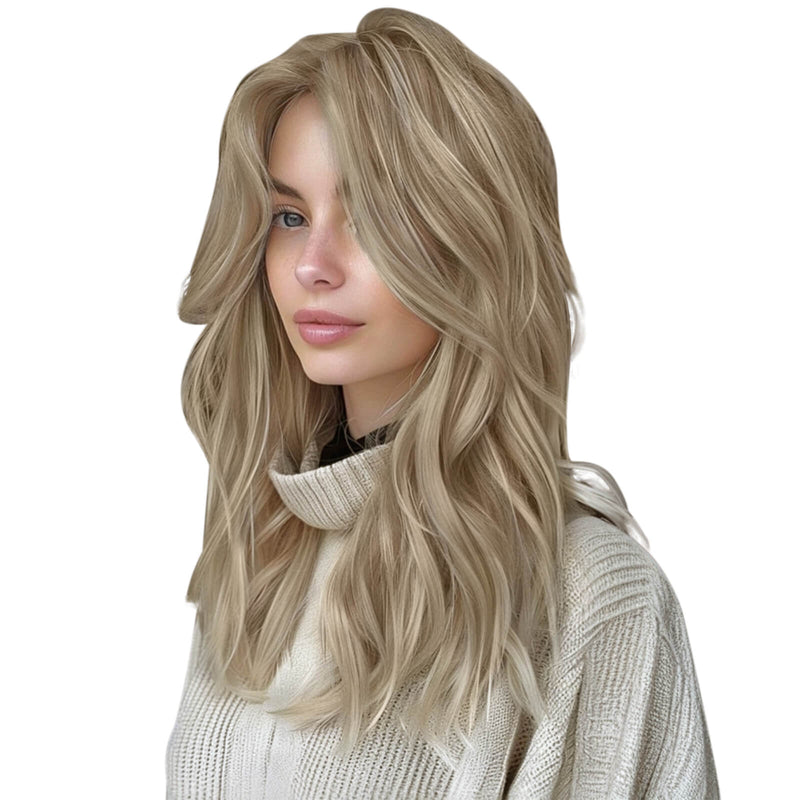 Load image into Gallery viewer, P8-60-highlight-blonde-virgin-hair-extension-weft-soft-18-inch-hair-extensions
