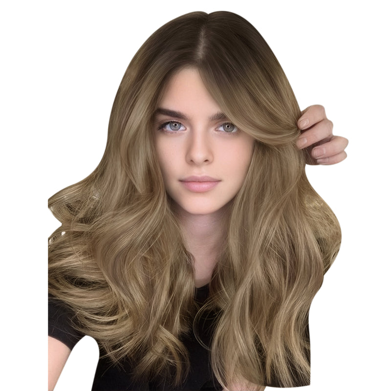 Load image into Gallery viewer, #R2-DXB-18-best hair extensions-weft hair extensions-hair extension-how much are hair extensions-thin hair extensions before and after-virgin hair-hair extension lengths-Brown-GENIUS HAIR EXTENSION-real hair extensions-hair weft-genius hair weft
