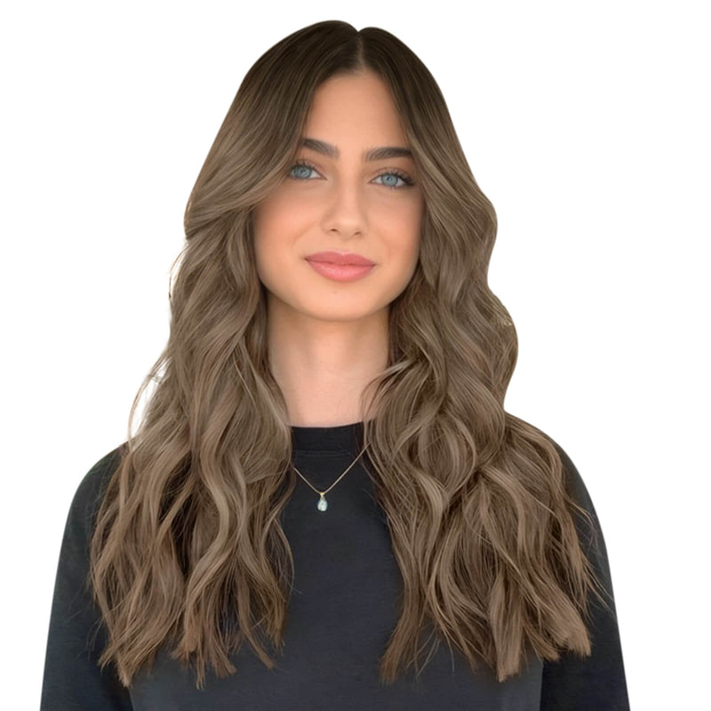 Load image into Gallery viewer, Virgin Human Hair Weft-Balayage Brown Hair Extensions-Best Hair Weft
