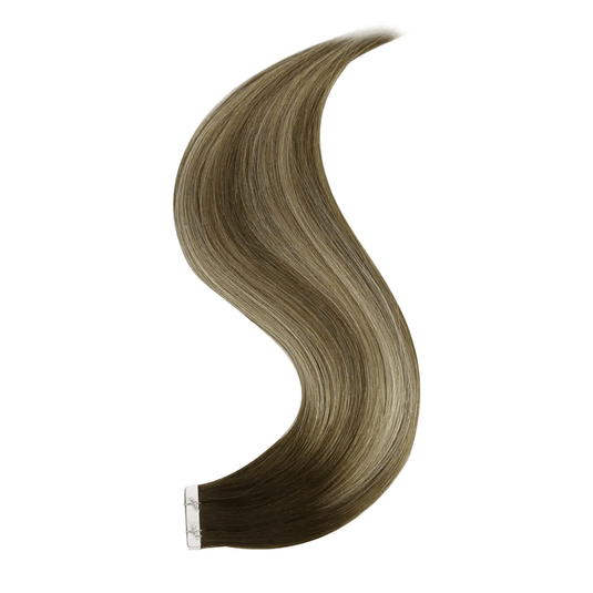 blonde tape in hair extensions