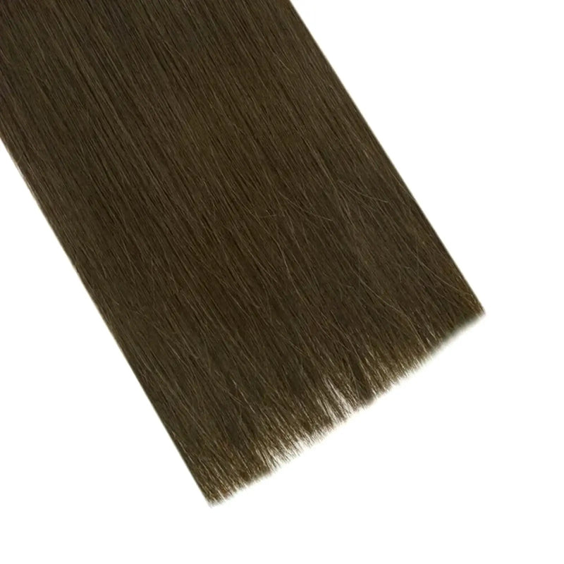 Load image into Gallery viewer, medium brown hair extensions, 18-inch tape in extensions, high-quality medium brown hair extensions, 20-inch medium brown tape in extensions, natural medium brown tape in extensions, seamless medium brown tape in, invisible tape in hair for brown hair, 22-inch tape in brown extensions
