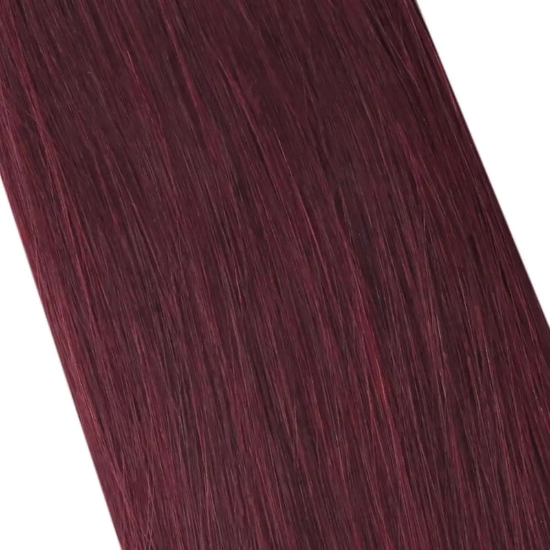 Load image into Gallery viewer, Moresoo Remy Clip In Brazilian Human Hair Extension Dark Red(#99J)
