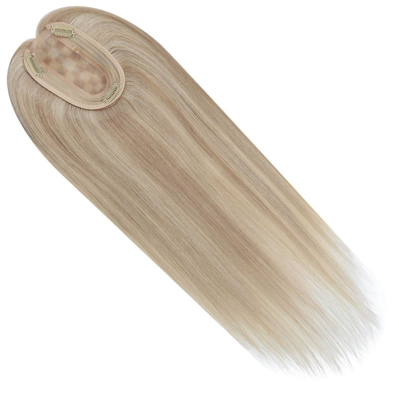 Load image into Gallery viewer, blonde hair topper human hair
