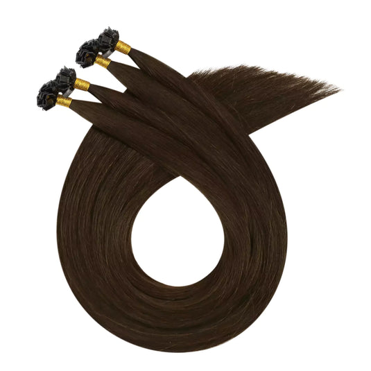 ktip virgin human hair extensions dark brown color