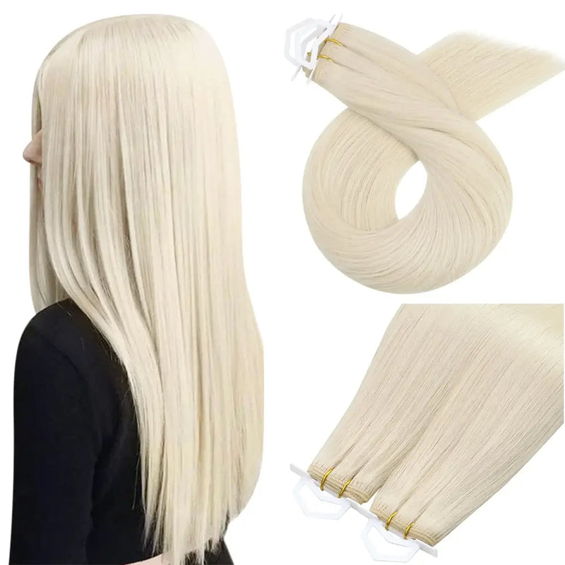 Load image into Gallery viewer, Moresoo White Blonde Virgin Bundles Weft Sew In Human Hair Wefts (#1000)
