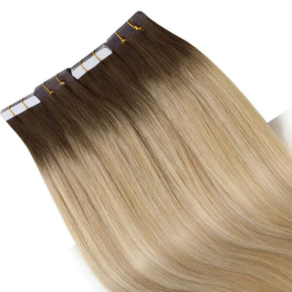 Load image into Gallery viewer, blonde invisible tape extensions-hair weft-hair weft extensions-hair extensions-sew in hair extensions-human hair extensions-extensions hair-best hair extensions-hair extensions for thin hair
