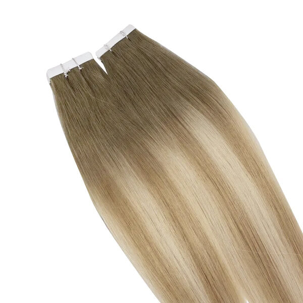 Load image into Gallery viewer, [New]Moresoo Virgin Tape In Hair Extensions 100% Brazilian Human Balayage Blonde Hair (#8/27/60)
