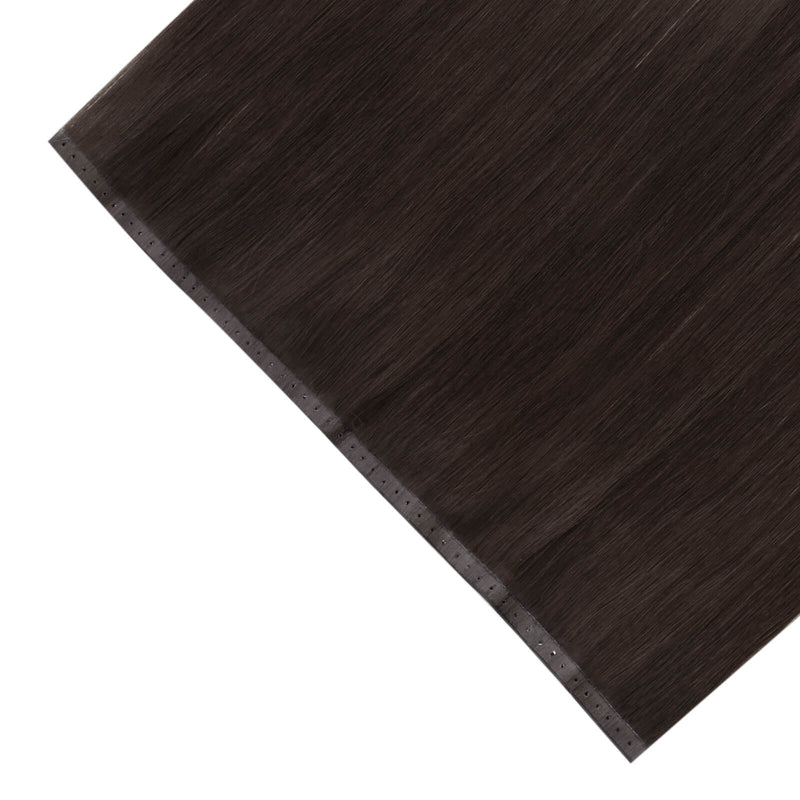 Load image into Gallery viewer, Moresoo PU Hole Flat Weft Virgin Human Hair Darkest Brown (#2)
