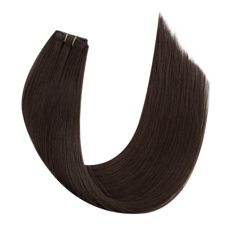 Load image into Gallery viewer, Moresoo PU Hole Flat Weft Virgin Human Hair Darkest Brown (#2)
