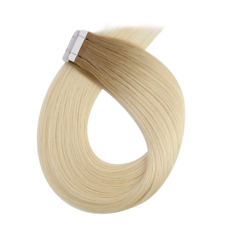 Load image into Gallery viewer, Moresoo Virgin Tape In Hair Extensions 100% Brazilian Human Hair (#R12/T60)
