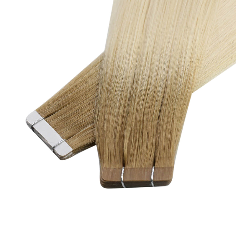 Load image into Gallery viewer, Moresoo Virgin Tape In Hair Extensions 100% Brazilian Human Hair (#R12/T60)
