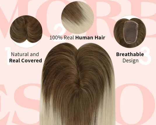 100% real human hair-crown hair-hair crown-human hair toppers for women