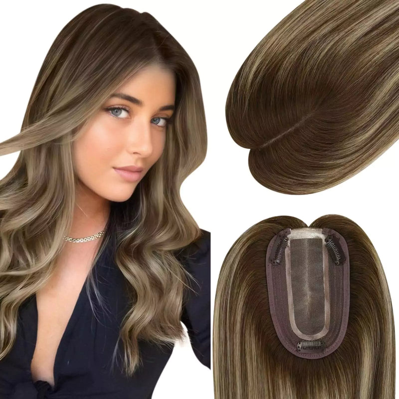 Load image into Gallery viewer, topper hair brown hairpiece add volume
