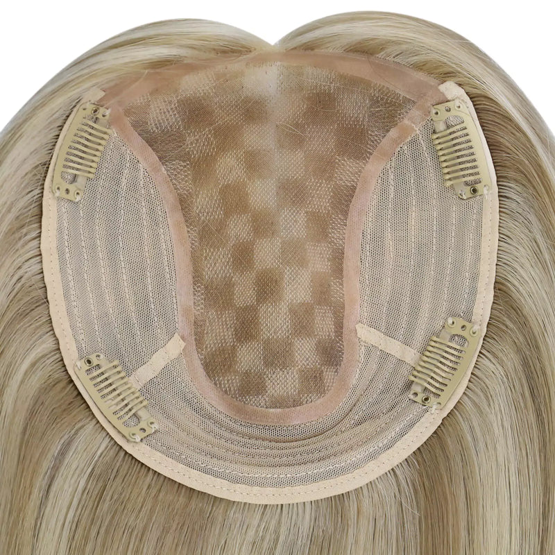 Load image into Gallery viewer, blonde hair topper 6*7 base virgin hair
