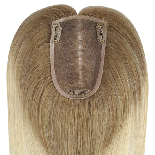 human hair topper straight hair