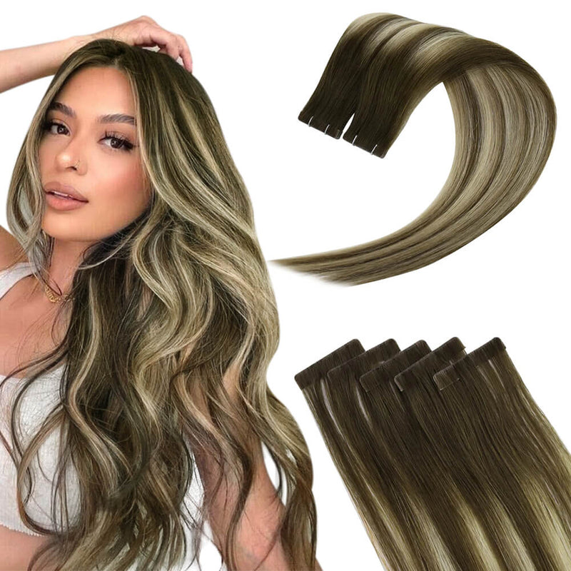 Load image into Gallery viewer, Easy to Apply and Remove tape ins-how much do hair extensions cost-real hair extensions-how long do hair extensions last-hair extensions before and after-types of hair extensions
