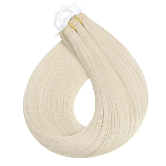 Moresoo White Blonde Virgin Bundles Weft Sew In Human Hair Wefts (