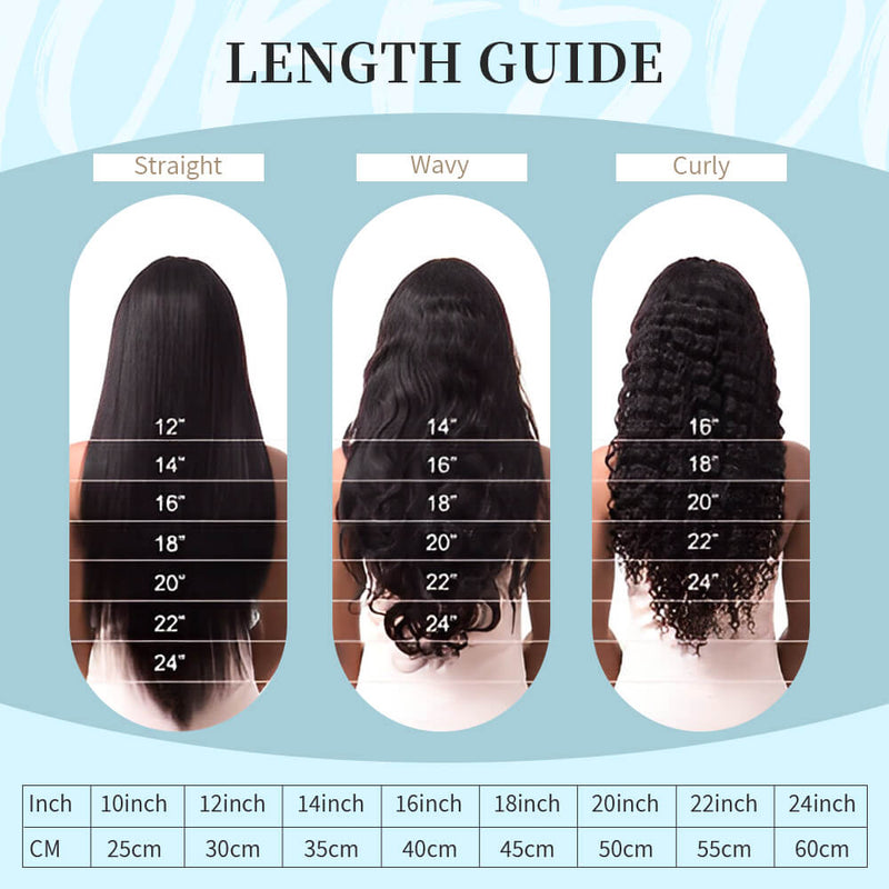 Load image into Gallery viewer, moresoo tape in hair length chart-hair extensions cost-long hair extensions-long hair extensions-22 inch hair extensions-24 inch hair extensions-14 inch hair extensions
