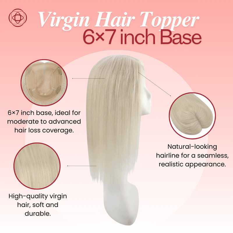 Load image into Gallery viewer, hair topper extensions natural hair toppers hair topper human hair hair crown topper female hair topper for thinning crown blonde hair topper hair toppers for thin hair
