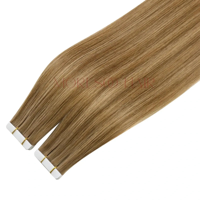 Load image into Gallery viewer, 【New Color】Moresoo Virgin Tape In Hair Extensions 100% Brazilian Human Highlight Hair (#P6/10)
