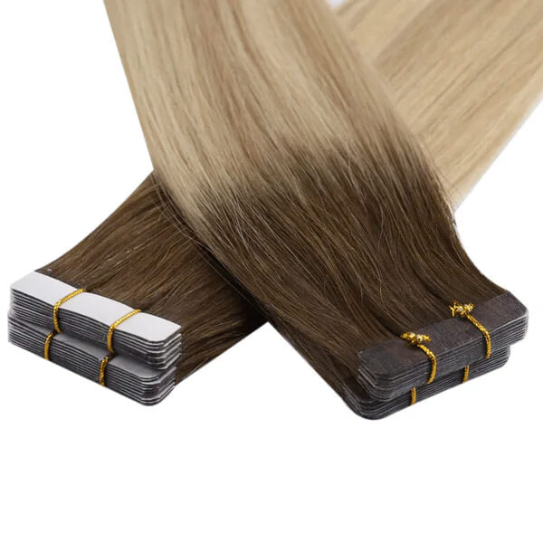 Load image into Gallery viewer, 22inch tape in hair extensions-20 inch hair extensions-16 inch hair extensions-thin hair extensions before and after-different types of hair extensions-permanent hair extensions-best hair extensions for fine hair-hair extensions for short hair-invisible hair extensions for thin hai
