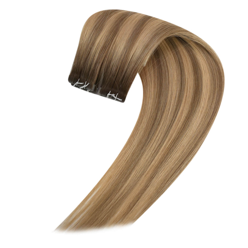 Load image into Gallery viewer, [25% Off] Virgin Hair Invisible Tape in Human Hair Extensions (#2/4/27)
