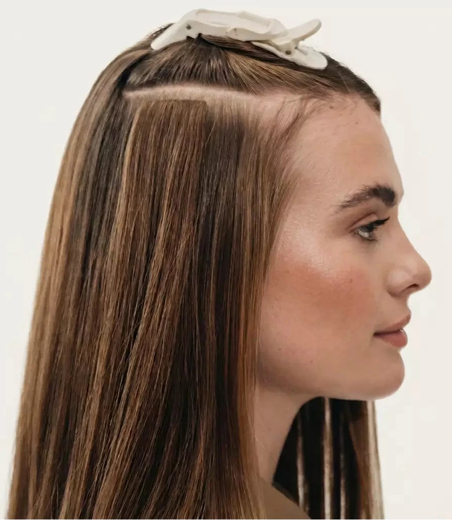 Injection Tape-In Hair Extensions Application