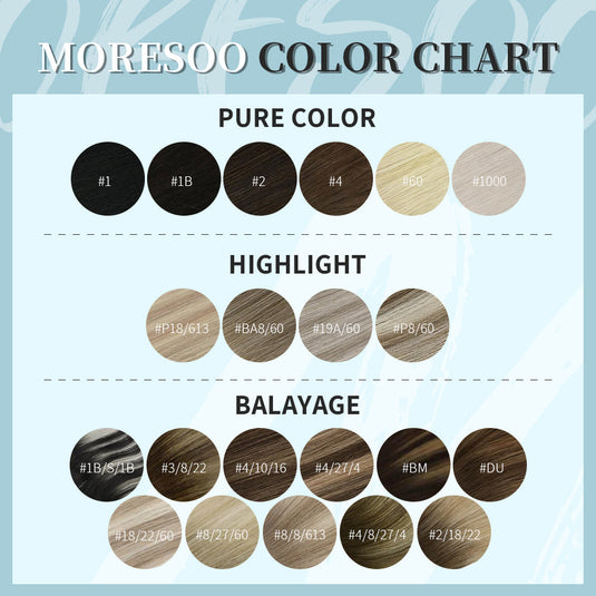 moresoo tape ins color chart-blonde balayage-balayage blonde-blonde balayage on brown hair-natural blonde balayage-balayage hair blonde-caramel blonde-balayage-balayage dark roots blonde hair-brown to blonde balayage