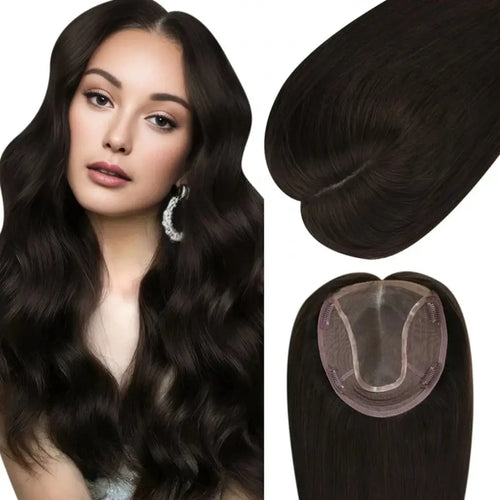 hair topper human hair for hair loss hair topper virgin human hair Moresoo hair topper virgin human hair brown straight suitable for thinning hair hair topper hair topper for thinning crown hair topper for women human hair topper hair piece topper hair best hair topper