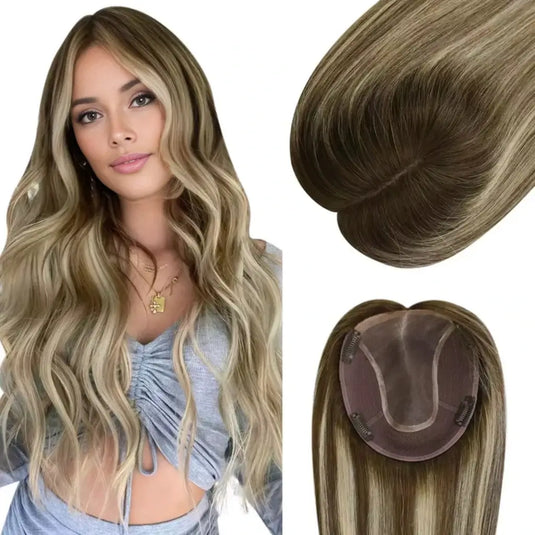 hair topper for short hair hair topper virgin human hair Moresoo hair topper virgin human hair brown straight suitable for thinning hair hair topper hair topper for thinning crown hair topper for women human hair